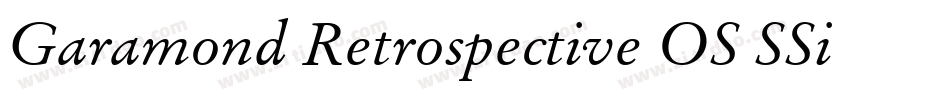 Garamond Retrospective OS SSi Bold字体转换